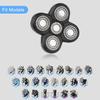 Universal 5 Blades Shaver Replacement Heads for ROSSIFUR Lovcoyo Gisaae Bazivve ElectriBrite Freebird and More Head Shaver (2 pcs) view 2