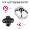 Universal 5 Blades Shaver Replacement Heads for ROSSIFUR Lovcoyo Gisaae Bazivve ElectriBrite Freebird and More Head Shaver (2 pcs) view 3