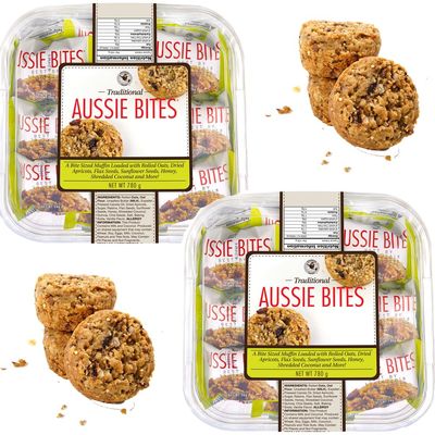 Universal Bakery Traditional Ausie Bites Box 780g - Individually Wrapped Muffin Snacks (02 Boxes)