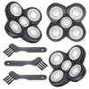 Replacement Shaver Heads Compatible with Freebird and Freedom Grooming, 5 Blades Flex Series for Bald Men Electric Razor Heads with Cleaning Brush view 1