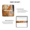 Cute Starfish Printed Tissue Box Cover | Square Leather Tissue Paper Holder for Home Hotel Car Office Decor view 3