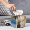 Cute Starfish Printed Tissue Box Cover | Square Leather Tissue Paper Holder for Home Hotel Car Office Decor view 4