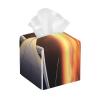 Airplane Sunset Printed Tissue Box Cover | Square Leather Tissue Paper Holder for Home Hotel Car Office Decor view 1
