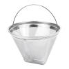 Reusable Permanent Metal Coffee Maker Filter Cone Stainless Steel Strainer Coffee Maker Filter Basket Replacement view 1
