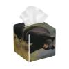 Black Bears Printed Tissue Box Cover | Square Leather Tissue Paper Holder for Home Hotel Car Office Decor view 1