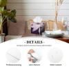 Beautiful Purple Lotus Flower Printed Tissue Box Cover | Square Leather Tissue Paper Holder for Home Hotel Car Office Decor view 2