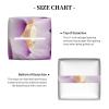 Beautiful Purple Lotus Flower Printed Tissue Box Cover | Square Leather Tissue Paper Holder for Home Hotel Car Office Decor view 3