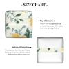 Blue Flower Yellow Floral Pattern Printed Tissue Box Cover | Square Leather Tissue Paper Holder for Home Hotel Car Office Decor view 3