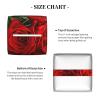 Red Rose Printed Tissue Box Cover | Square Leather Tissue Paper Holder for Home Hotel Car Office Decor view 3