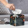 Scandinavian Animals Printed Tissue Box Cover | Square Leather Tissue Paper Holder for Home Hotel Car Office Decor view 4