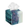 Ocean Wave Printed Tissue Box Cover | Square Leather Tissue Paper Holder for Home Hotel Car Office Decor view 1