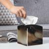 Cute Pekingese Printed Tissue Box Cover | Square Leather Tissue Paper Holder for Home Hotel Car Office Decor view 4