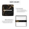 Black Gold Marble Printed Tissue Box Cover | Square Leather Tissue Paper Holder for Home Hotel Car Office Decor view 3
