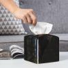 3D Bald Eagle Printed Tissue Box Cover | Square Leather Tissue Paper Holder for Home Hotel Car Office Decor view 4