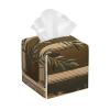Antique Building with Roman Olive Branch and Greek Printed Tissue Box Cover | Square Leather Tissue Paper Holder for Home Hotel Car Office Decor view 1