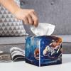 American Football Galaxy Space Play Printed Tissue Box Cover | Square Leather Tissue Paper Holder for Home Hotel Car Office Decor view 4