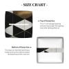 Fashion Modern Black White Gold Triangles Printed Tissue Box Cover | Square Leather Tissue Paper Holder for Home Hotel Car Office Decor view 3