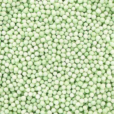A Pinch Of - Bigger -100s and 1000s - Natural Vegan Green Cake Topper Sprinkles - 70g Edible Matt Ball Cupcake Decorations - Weddings, Christenings & Parties