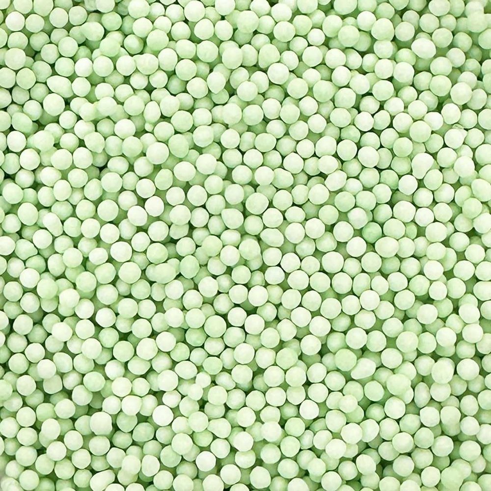 A Pinch Of - Bigger -100s and 1000s - Natural Vegan Green Cake Topper Sprinkles - 70g Edible Matt Ball Cupcake Decorations - Weddings, Christenings & Parties