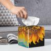 Blessed to Be Called Nana Sunflower Printed Tissue Box Cover | Square Leather Tissue Paper Holder for Home Hotel Car Office Decor view 4