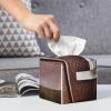 American Football Laces Printed Tissue Box Cover | Square Leather Tissue Paper Holder for Home Hotel Car Office Decor view 4