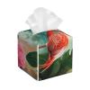 Two Flamingos Printed Tissue Box Cover | Square Leather Tissue Paper Holder for Home Hotel Car Office Decor view 1