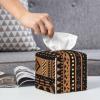 African Mud Cloth Tribal Printed Tissue Box Cover | Square Leather Tissue Paper Holder for Home Hotel Car Office Decor view 4