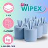Misa Wipex 150m 2 Ply Centrefeed Blue Rolls 700 Sheets Per Roll Flat Sheet (6 Rolls) view 3