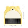 Monozoz Broom and Dustpan - Compact Dust Pan and Hand Broom - Desktop Broom Dustpan Set Cartoon Bear Pattern Keyboards Cleaning Broom Dustpan Set view 4