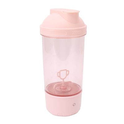 aqxreight Electric Protein Shaker Bottle Portable Mixer Cup for Protein Milk Coffee Gym Workout (Pink)