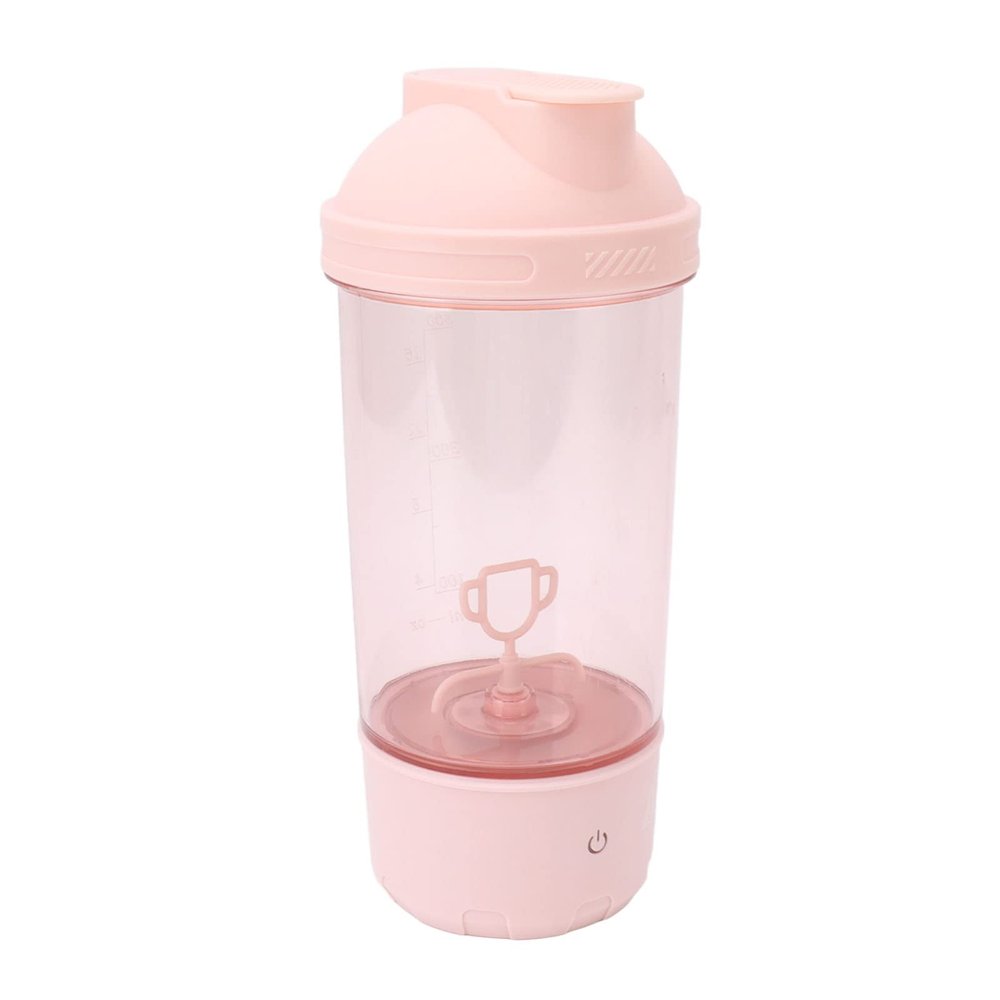 aqxreight Electric Protein Shaker Bottle Portable Mixer Cup for Protein Milk Coffee Gym Workout (Pink)