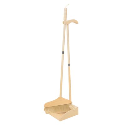Amosfun Hair Broom Home Broom Kit with Dustpan Long Handle Floor Cleaning Tool for Home Household Cleaning Supply Multi-Surface Sweep Comb Teeth Design Kitchen Office Indoor Outdoor Use