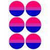 6 x Bisexual Pride Flag Edible Wafer or Icing Cupcake Topper Fun Pride Party Cake Decorations Perfect For Brownies Cookies Muffins & More! (Edible Wafer Card) view 1