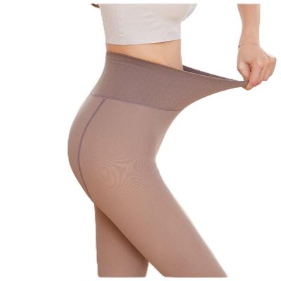 Pantyhose For Women 220g Winter Thicken Plus Velvet Women Warm Tights Pantyhose Femme Stockings Sexy High Waist Autumn Pantyhose (Color : Gray, Size : A)