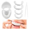 Wttfc False Teeth 2 Pairs,False Teeth Veneers Top And Bottom,Dentures Fake,Snap on Veneers Teeth,Teeth Braces,Fake Teeth for Men Women with Bad Teeth view 3