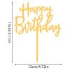 10 Pcs Cake Decorations, Happy Birthday Cake Topper Gold Cake Decorations Happy Birthday Decorations DIY Cake Supplies for Birthday Party view 2