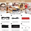 OCCI CHIARI Womens Thick Frame Reading Glasses 4.0 Wide Legs Glasses for Women Stylish Square Readers Glasses(Black 400) view 4