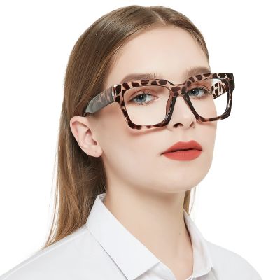 OCCI CHIARI Womens Thick Frame Reading Glasses +2.5 Wide Legs Glasses for Women Stylish Square Readers Glasses(Tortoiseshell Brown,250)