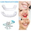 2 Pairs Whitening Teeth Straightening Kit False Teeth Veneers, Fake Teeth Braces Upper and Lower Jaw, Silicone Reline Denture Set for Men and Women Instant Confident Smile view 2