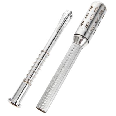 FreshCart Basics 0.7mm Stainless Steel Moxibustion Stick Portable Moxa Fumigation Tool Body Massager for Acupuncture Therapy Handheld Rolling Design for Meridians Unblocking and Pain Relief