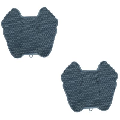 2 pcs Silicone Foot Brush Foot Scrubber for Silicone Foot Scrubber Shower Foot Scrubber mat Silicone Massage Mat Bath Foot Scrubber Foot Massage Pad Non-Slip Brush Silica Gel Clean