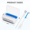 MXTIMWAN Interdental Brushes - Blue, Non-Powered, Manual, Soft, Reusable, 200pcs/Box view 2