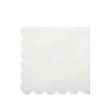 100-500 Pieces Cocktail Napkins Scalloped Party Napkins 2-Ply Paper Napkins Drink Napkin Wedding Birthday Dinner-100PCS White-China view 1