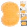 2 Pcs Floor Mat Feet Scrubber Mat Masajeador De Pies Whelping Mat Suckers Massage Cushion Massage Pads Feet Massager Feet Cleaner Scrubber TPE Washing Machine Foot White view 3