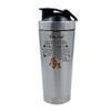 To My Dad, I Am Grateful For you, Inspirational Gift For Dad, 500ml Aluminium Shaker Bottle for Supplement Shakes - Easy Clean, Durable Cup. (Silver) view 1