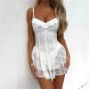 ENENEN Women's Ruffle lace A Pendulum Dress Fashionable Temperament Slim Babes Suspender Skirt view 3