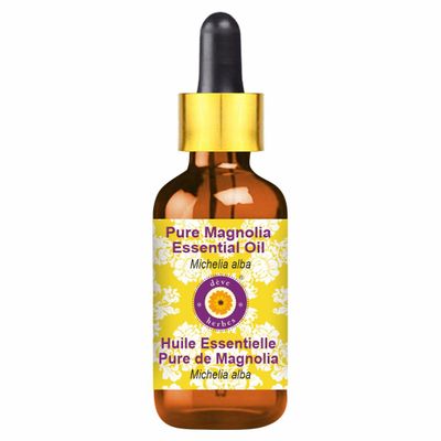 dve herbes Pure Magnolia Essential Oil (Michelia alba) with Glass Dropper Natural Therapeutic Grade Steam Distilled 100ml (3.38 oz)