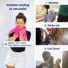 CULYA Cooling Towel for Neck 90 30 cm with Snap Buttons Reusable Cool Towel for Sport & Hot Weather, UPF 50+, Easy to Reactivate Just Wet and Shake view 2