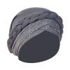 Generisch Laundry Detergent Caps Outdoor Elastic Plain Comfortable Flat Women's Hat Pearl Flower Hair Cap Baseball Cap With For Braid, gray, M view 1