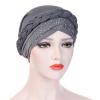 Generisch Laundry Detergent Caps Outdoor Elastic Plain Comfortable Flat Women's Hat Pearl Flower Hair Cap Baseball Cap With For Braid, gray, M view 2